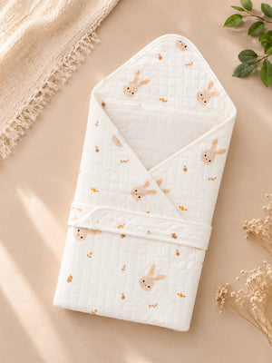 Mulberro Bunny Garden 6-Layer Muslin Baby Swaddle Blanket 4-in-1 - Baby Blankets & Quilts