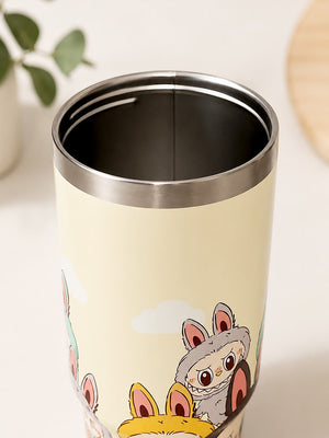 Mulberro Bunny Monster Crew Stainless Steel Kids Tumbler | Dual Lid & Straw - Water Bottle