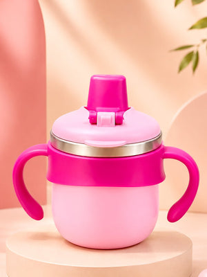 Mulberro Bunny Stainless Steel Sipper Bottle for Babies & Toddlers — 250ml | Spill-Proof Spout & Flip-Top Straw - Water Bottle