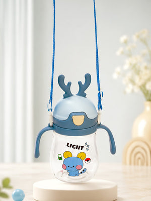 Mulberro Cartoon Character Kids Sipper Bottle with Dual Handles, Flip Straw & Antler Cap | Toddlers & Infants - Water Bottle