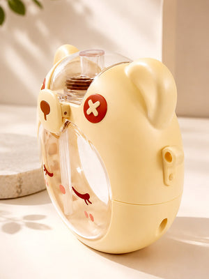 Mulberro Cute Bear Kids Water Bottle — 630ml | Flip Lid, Straw & Crossbody Strap - Water Bottle