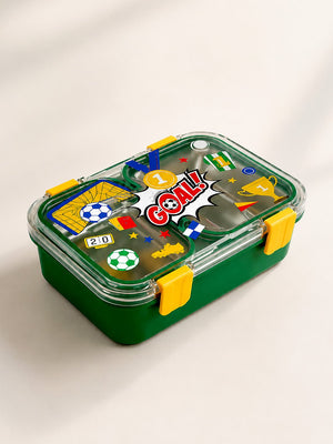 Mulberro Football Goal Kids Stainless Steel Lunch Box with Cutlery - Baby Food & Storage