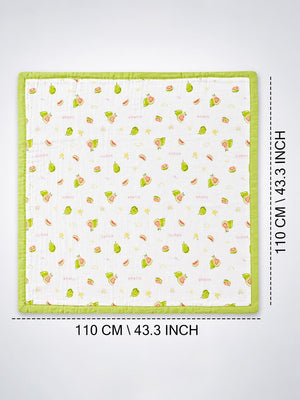 Mulberro Guava Garden 6-Layer Muslin Cotton Baby Blanket | All-Season | 110×110 cm - Baby Blankets & Quilts