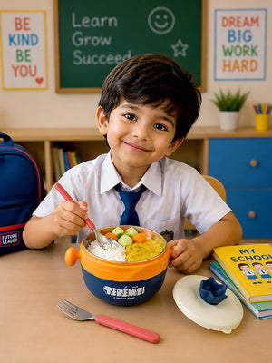Mulberro Kids Insulated Stainless Steel Lunch Bowl | Hot Water Warm-Keep | Fork & Spoon Included - Baby Food & Storage