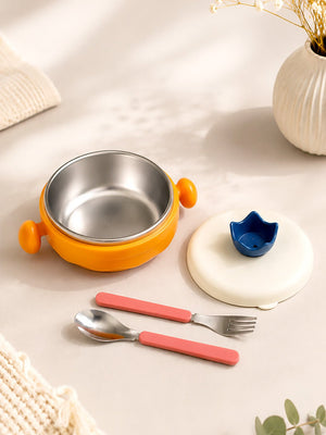 Mulberro Kids Insulated Stainless Steel Lunch Bowl | Hot Water Warm-Keep | Fork & Spoon Included - Baby Food & Storage