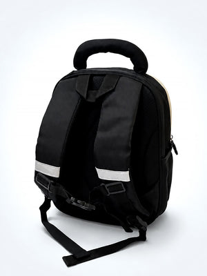 Mulberro Kids LED Bear School Backpack – Black & Beige Cupcake Patch - School Bag
