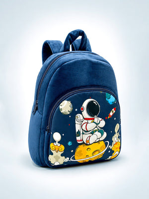 Mulberro Kids Soft Plush Astronaut Space Backpack – Navy Blue - School Bag