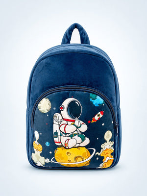 Mulberro Kids Soft Plush Astronaut Space Backpack – Navy Blue - School Bag