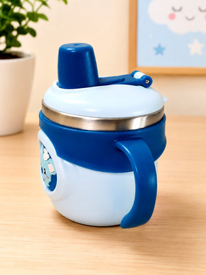 Mulberro Koala Stainless Steel Sipper Bottle for Babies & Toddlers — 250ml | Spill-Proof Spout & Flip-Top Straw - Water Bottle
