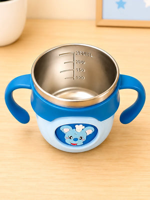 Mulberro Koala Stainless Steel Sipper Bottle for Babies & Toddlers — 250ml | Spill-Proof Spout & Flip-Top Straw - Water Bottle