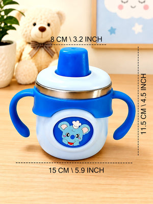 Mulberro Koala Stainless Steel Sipper Bottle for Babies & Toddlers — 250ml | Spill-Proof Spout & Flip-Top Straw - Water Bottle