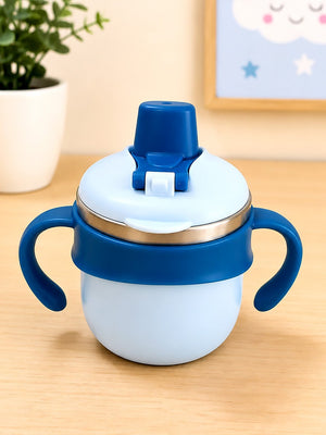 Mulberro Koala Stainless Steel Sipper Bottle for Babies & Toddlers — 250ml | Spill-Proof Spout & Flip-Top Straw - Water Bottle