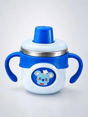 Mulberro Koala Stainless Steel Sipper Bottle for Babies & Toddlers — 250ml | Spill-Proof Spout & Flip-Top Straw - Water Bottle