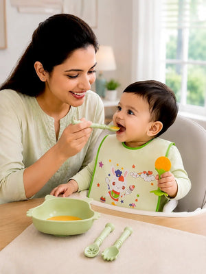 Mulberro Little Foodie | Annaprashana Ceremony | Baby Boy Boy Set | 7-Piece Silicone Feeding Set | Gift box | 0-24 Months - Gift Box