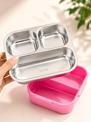 Mulberro Mermaid Unicorn 2-Tier Kids Lunch Box | SUS304 Stainless Steel | Leak-Proof | Spoon & Sauce Box Included - Baby Food & Storage