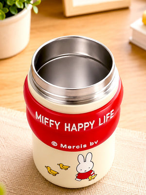 Mulberro Miffy Happy Life Kids Stainless Steel Tumbler — 480ml | Dual Lid, Infuser & Miffy Charm - Water Bottle
