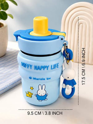 Mulberro Miffy Happy Life Kids Stainless Steel Tumbler — 480ml | Dual Lid, Infuser & Miffy Charm - Water Bottle