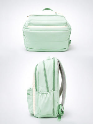 Mulberro Mint Green Kids School Backpack with Cute Pins – Spacious & Lightweight - School Bag