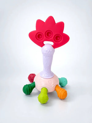 Mulberro Multi-Texture Flower Baby Teether Rattle | BPA-Free | Sensory Play | 0–12 Months - Teether