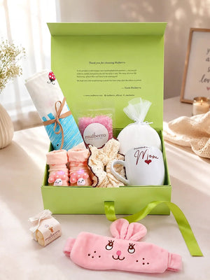 Mulberro New Mom | Postpartum Care | 14-Piece Green Box Gift Hamper - Gift Box
