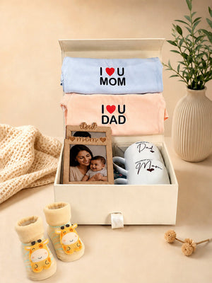 Mulberro New Parent | Baby Shower | 10-Piece Ribbon Box Gift Hamper - Gift Box
