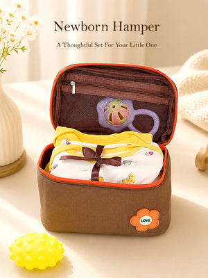 Mulberro Newborn | Welcome Baby | 18-Piece Pure Cotton | Organizer Pouch Gift Set | 0–3 Months - Gift Box