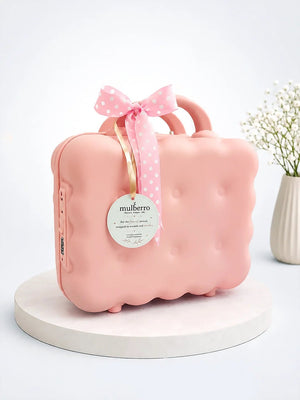Mulberro Newborn | Welcome Baby | 23-Piece Pure Cotton | Happy Clouds | Pink Suitcase | Baby Girl | 0–3 Months - Gift Box