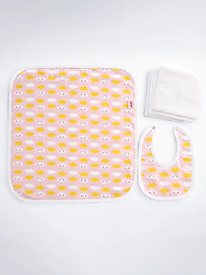 Mulberro Newborn | Welcome Baby | 23-Piece Pure Cotton | Happy Clouds | Pink Suitcase | Baby Girl | 0–3 Months - Gift Box