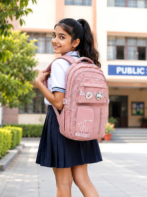 Mulberro Next-Level Premium Pink School Backpack for Kids & Teens - School Bag