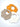 Mulberro Orange, Grey & White Solid 3-Piece Muslin Cotton Baby Bibs | 4-Layer Gauze | Scalloped Drool Bib