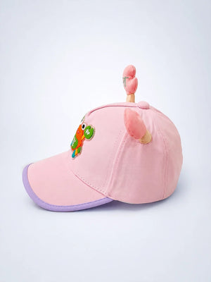 Mulberro Pink 3D Crab Kids Baseball Cap | Adjustable Strap | Girls 2–6 Years - Kids Accessories