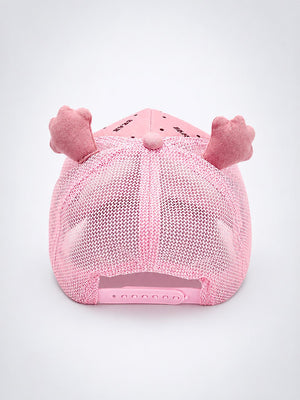 Mulberro Pink 3D Space Bear Kids Cap with Bear Ears Adjustable 2-6Y - Kids Accessories