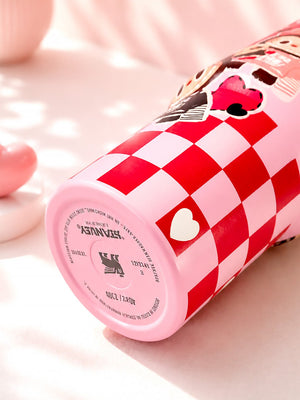 Mulberro Pink Labubu Love Heart Stainless Steel Tumbler | Slide Lid & Reusable Straw - Water Bottle