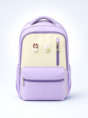 Mulberro Purple Bear & Bunny Kids School Backpack - School Bag
