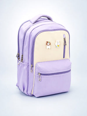 Mulberro Purple Bear & Bunny Kids School Backpack - School Bag