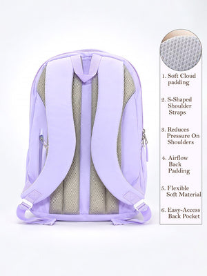 Mulberro Purple Bear & Bunny Kids School Backpack - School Bag