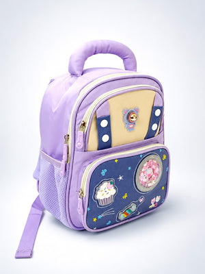Mulberro Purple LED Bear Kids School Backpack with Cute Candy Patches - School Bag