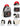 Mulberro Racing Car Kids Backpack with 3D Front Pocket & Padded Handle – Black & Grey - School Bag