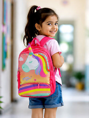 Mulberro Rainbow Unicorn Kids Backpack – Pink School Bag for Girls - School Bag