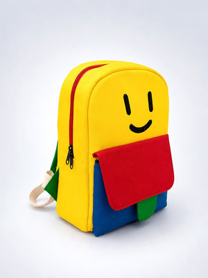 Mulberro Smiley Face Kids Backpack – Bright Multicolour Toddler & Kids School Bag with Safety Leash - School Bag