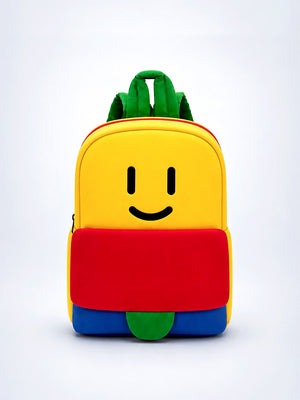 Mulberro Smiley Face Kids Backpack – Bright Multicolour Toddler & Kids School Bag with Safety Leash - School Bag