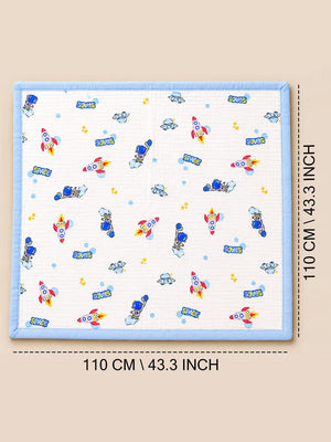 Mulberro Space Adventure 6-Layer Muslin Cotton Baby Blanket 110x110cm - Baby Blankets & Quilts