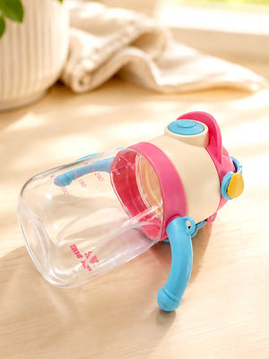 Mulberro Space Bear Sipper Bottle for Infants & Toddlers — 300ml | Soft Silicone Straw, Easy-Grip Handles & Shoulder Strap - Water Bottle