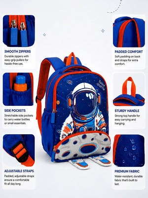 Mulberro Space Shuttle Astronaut Kids School Backpack – Blue - School Bag