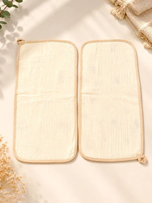 Mulberro Teddy Bear & Starry Night Muslin Burp Cloth | Set of 2 | 100% Pure Cotton | - Baby Bibs