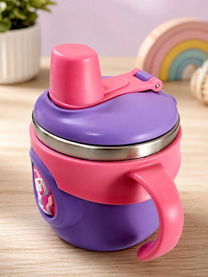 Mulberro Unicorn Stainless Steel Sipper Bottle for Babies & Toddlers — 250ml | Spill-Proof Spout, Flip Straw & Dual Handles - Water Bottle