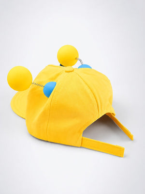 Mulberro Yellow 3D Eyeball Antenna Kids Cap Adjustable 2-6Y - Kids Accessories