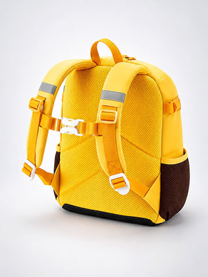 Mulberro Yellow 3D Lion Kids Backpack with Safety Leash | Toddler School Bag - School Bag