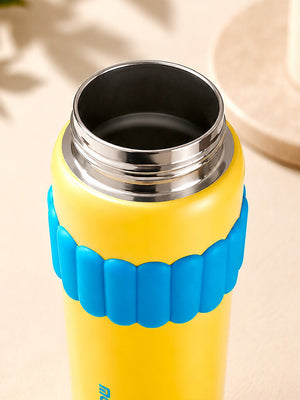 Mulberro Yellow Stainless Steel Water Bottle | Flip Lid, Straw & Carry Loop - Water Bottle