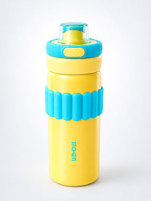 Mulberro Yellow Stainless Steel Water Bottle | Flip Lid, Straw & Carry Loop - Water Bottle